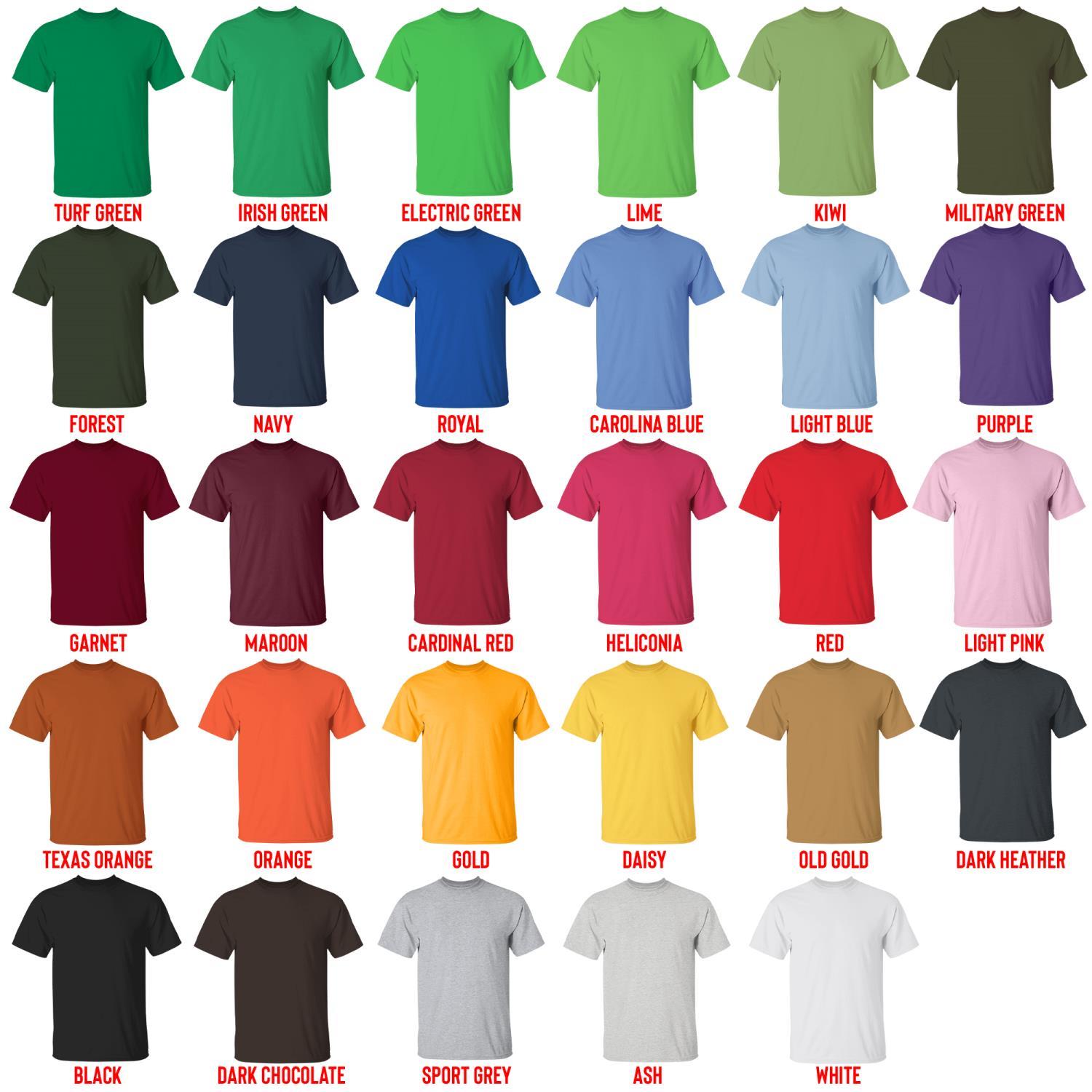 t shirt color chart - Wind Breaker Merch