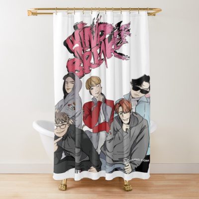 Wind Breaker Silent Dash Shower Curtain